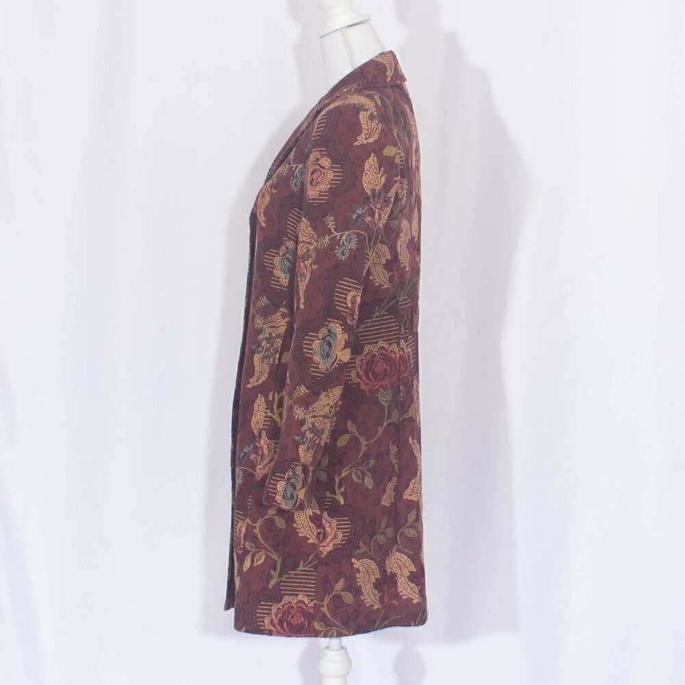 CAbI Vintage 749 Guinevere Jacobean Tapestry Long Coat Size 8 - Picture 3 of 8